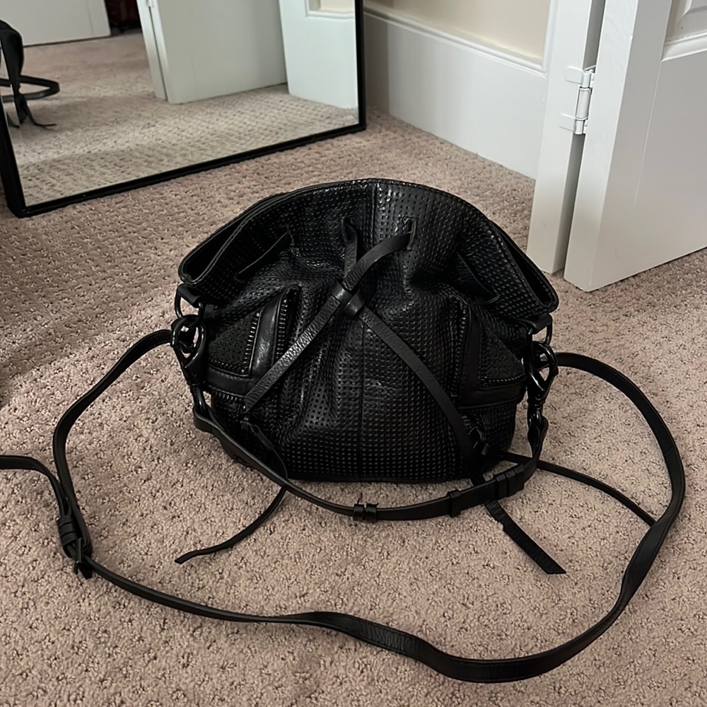 Black Leather She + Lo Bag